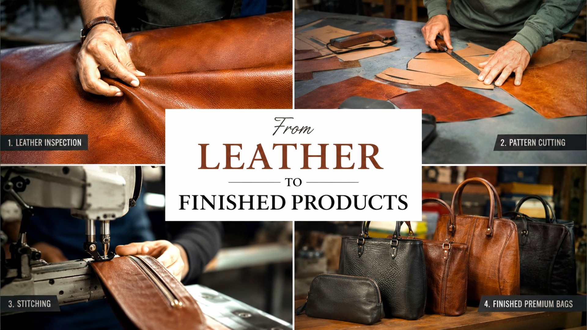 Leather goods manufacturer in India producing premium leather bags and accessories