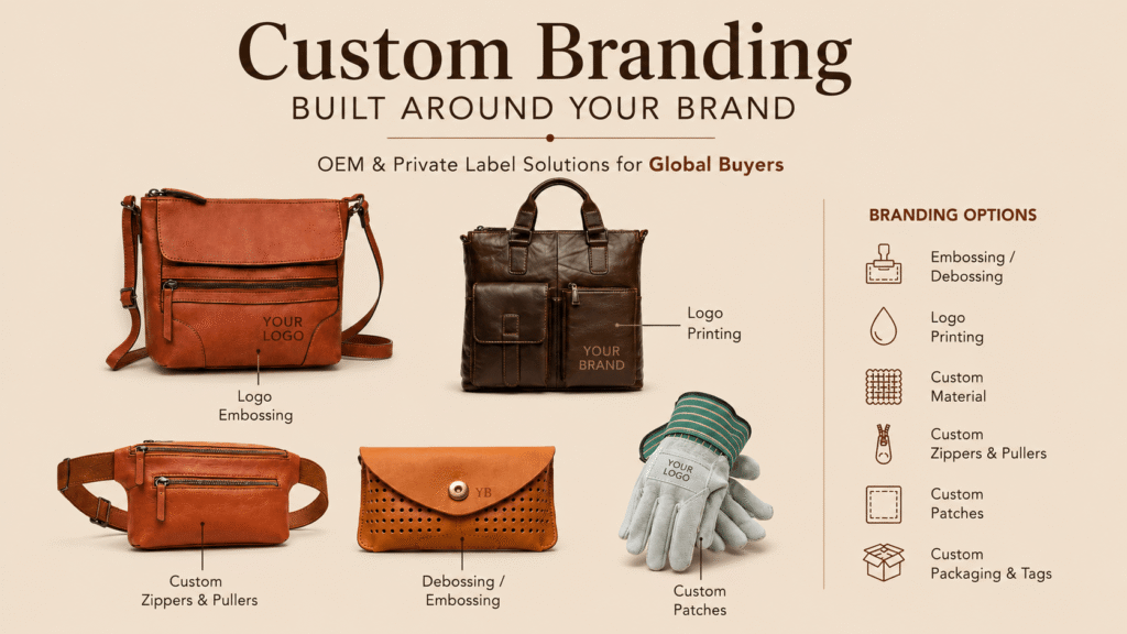We offer custom branding over bulk export orders