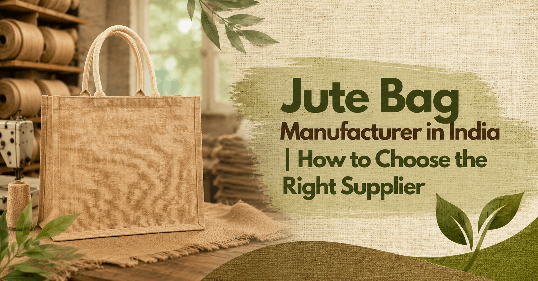 Jute bag manufacturing in India cover photo