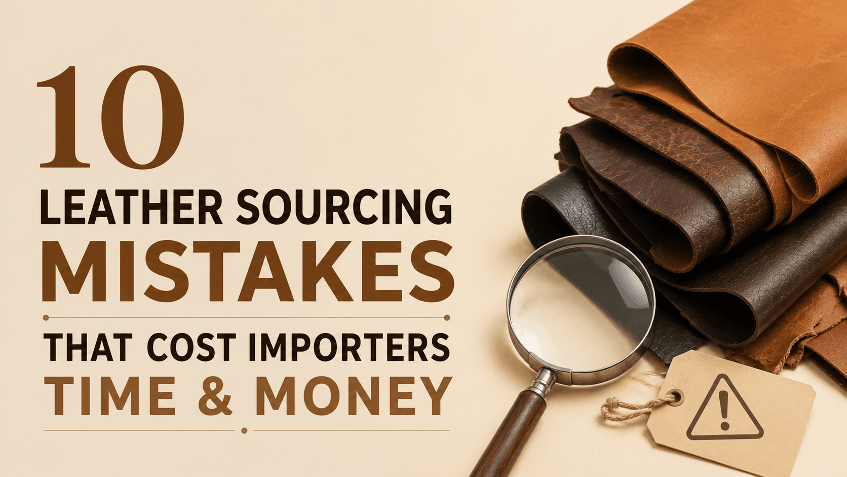 Featured image for blog showing mistakes buyers make when sourcing leather goods from India