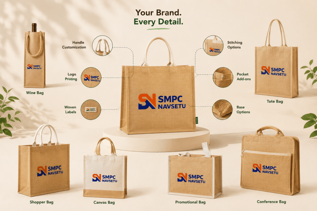 Jute bag custom branding opportunities