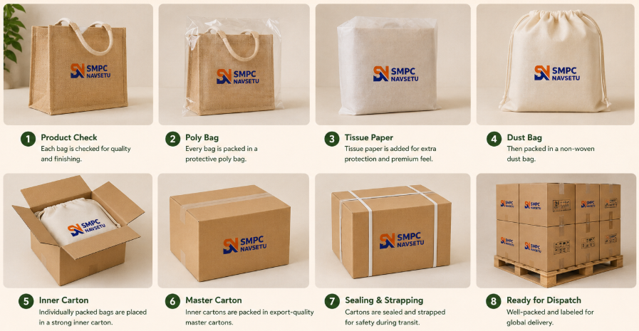 Jute bag packaging for export