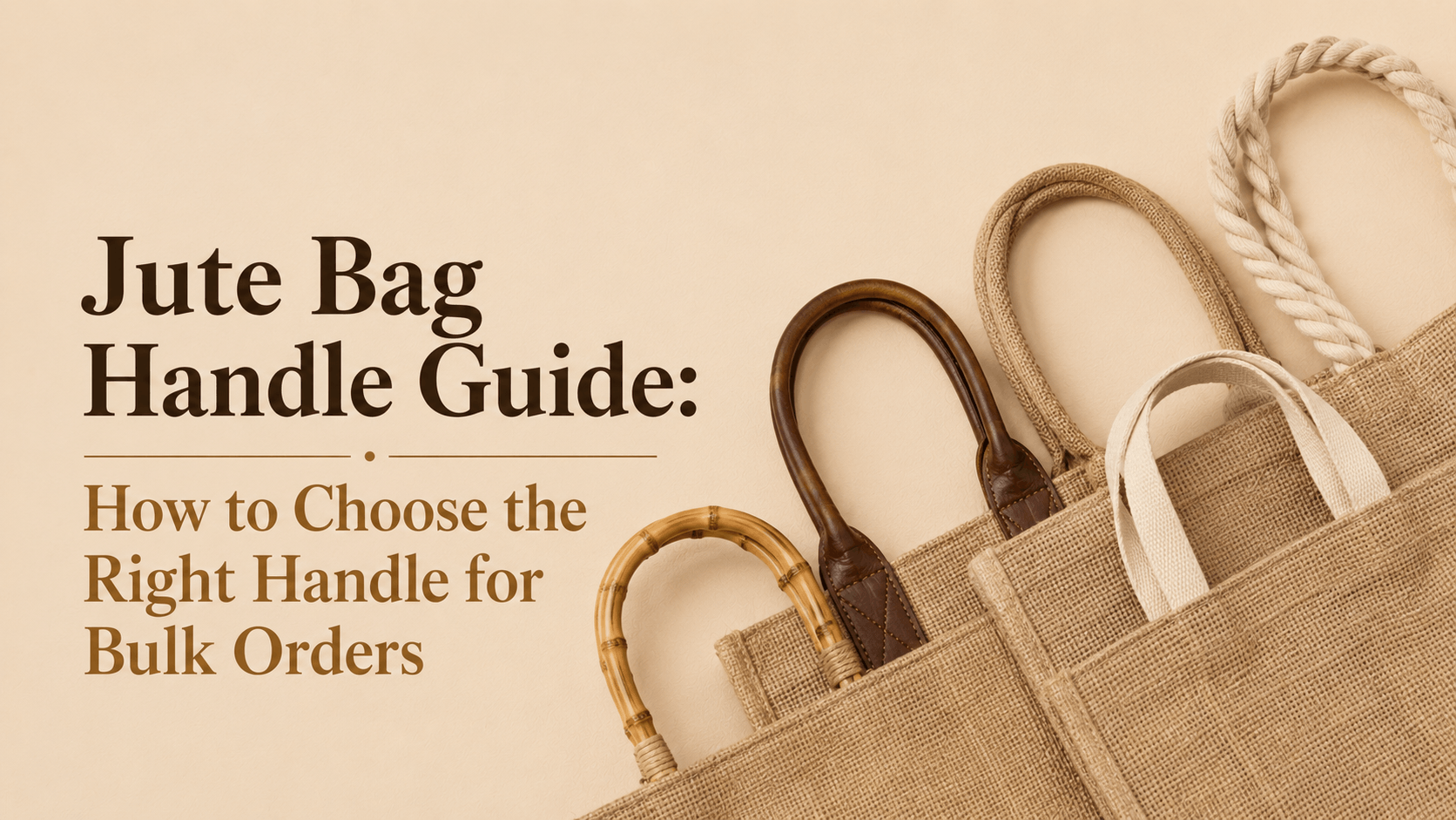 How to choose the right jute bag handle for bulk orders from India