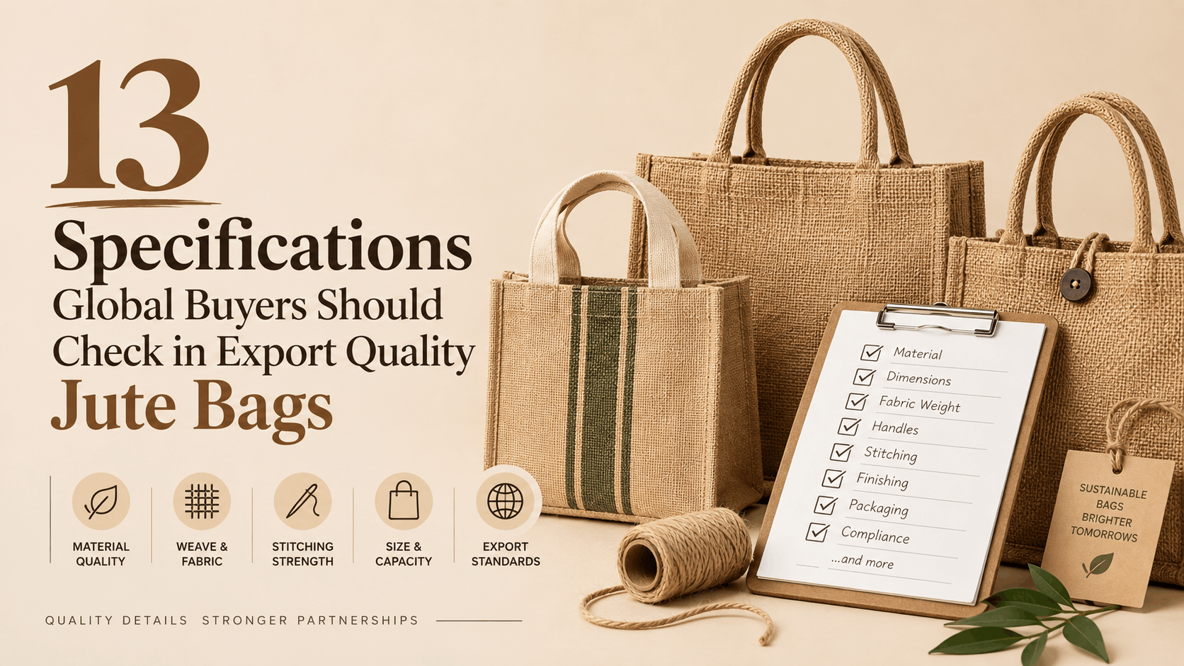 What Makes a Jute Bag Export-Ready? Specifications Global Buyers Should Check